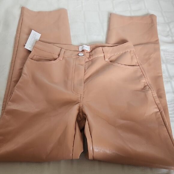 Wilfred Camel Faux Leather Pants - Picture 12 of 16